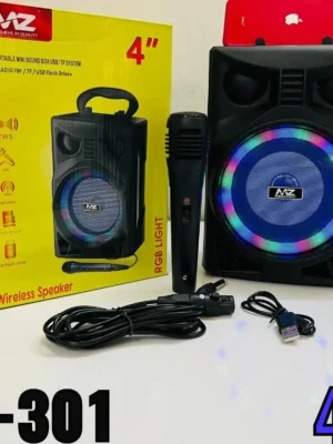 MZ M301 Portable Karaoke Bluetooth Mic Speaker – Wireless Party & Home Audio