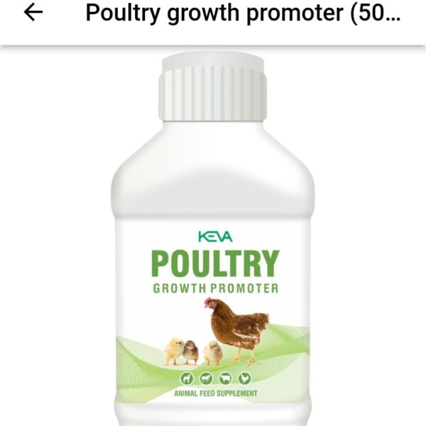 KEVA Poultry Growth Promoter 500ml – Weight Gain & Feed Efficiency for Poultry