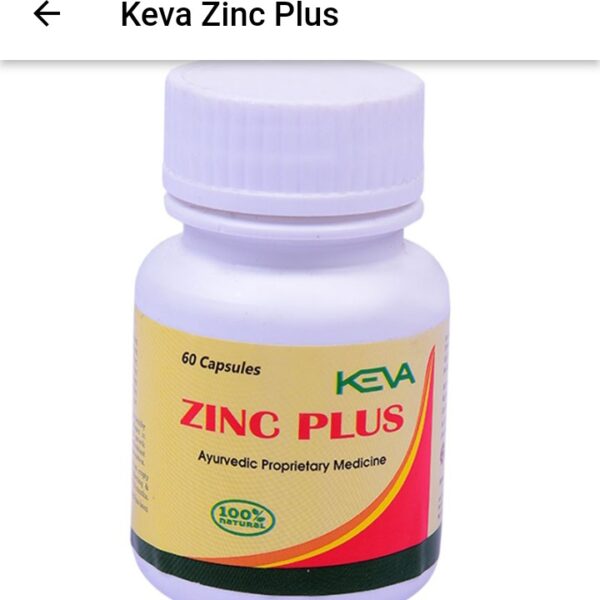 KEVA Zinc Plus Capsules 60 Capsules (500 mg each) – Immunity, Energy & Wellness Support