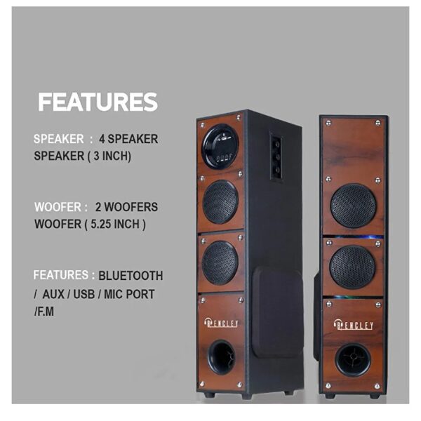 BENCLEY DEWO Double Tower Speaker 120W – Powerful Home & Party Audio System