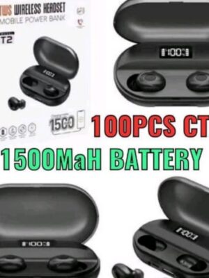 TWS T.2 Wireless Handset Mobile Power Bank with Bluetooth Earbuds