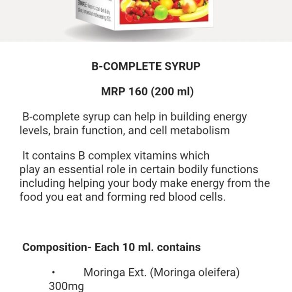 KEVA B-Complex Syrup 200ml – Energy & Immunity Support