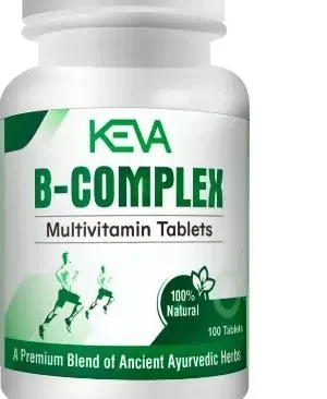 KEVA B-Complex Tablets 100 Tablets – Energy, Immunity & Nervous System Support