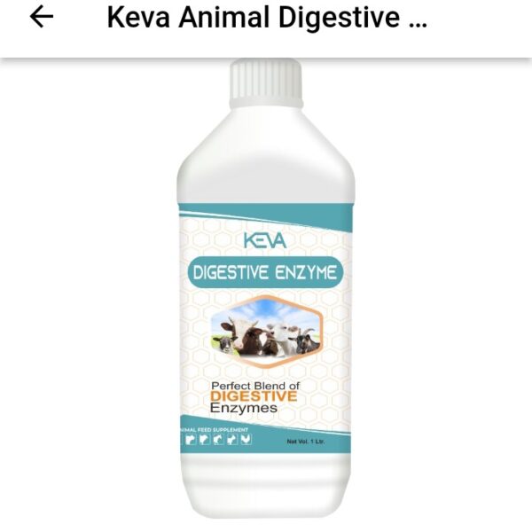 KEVA Animal Digestive Enzyme 1 Ltr for Improved Digestion & Rumen Health