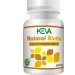 Keva Natural Biotin Tablets 100 Tablets for Hair Skin and Nails