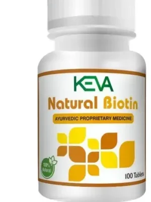 Keva Natural Biotin Tablets 100 Tablets for Hair Skin and Nails