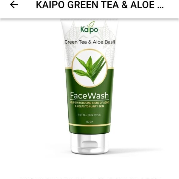KEVA Green Tea & Aloe Basil Face Wash 100ml – Refreshing & Antioxidant Face Cleanser