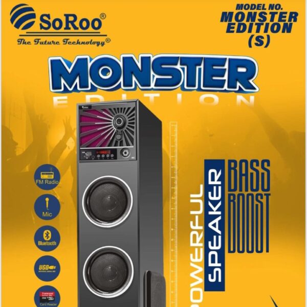SOROO Monster 60W Bluetooth Tower Speaker with Powerful Bass
