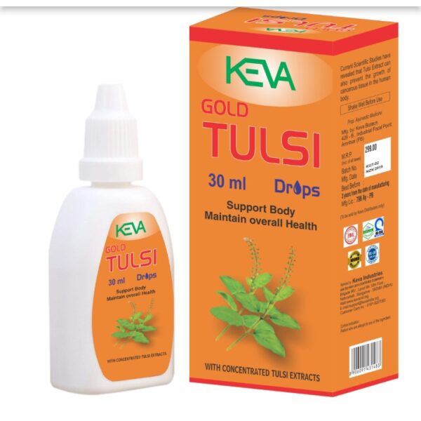 KEVA Gold Tulsi Drops 30ml – Herbal Immunity & Respiratory Support