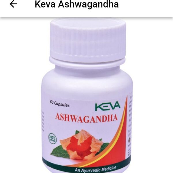 KEVA Ashwagandha Capsules 60 Capsules (500 mg each) – Stress Relief & Strength Support Supplement