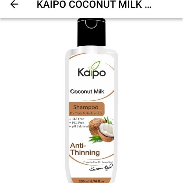 KEVA Coconut Milk Shampoo 200ml – Moisturizing Shampoo for Soft Hair