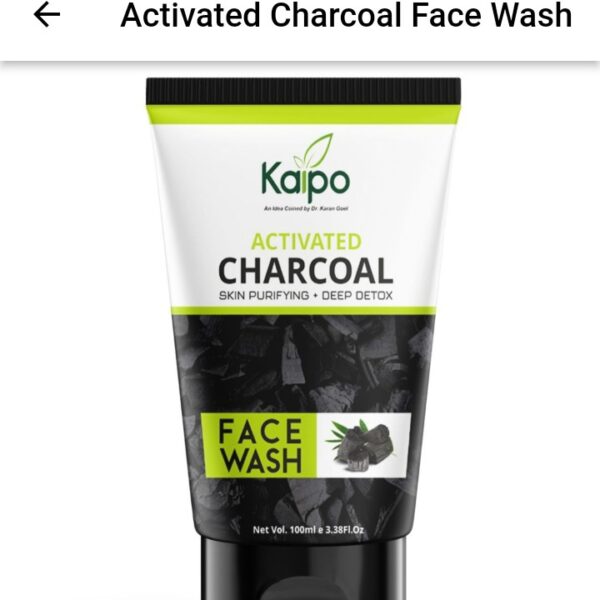KEVA Activated Charcoal Face Wash 100ml – Deep Cleansing & Oil Control