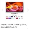 Sony 43 Inch 4K UHD Smart LED TV 43X75K Google TV