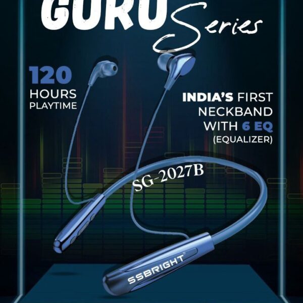 SS Bright Bluetooth Neckband SG-2027B Wireless Earphones