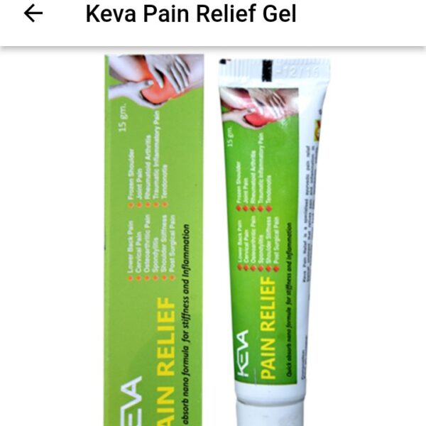KEVA Pain Relief Gel 15 gm – Fast-Acting Muscle & Joint Pain Relief