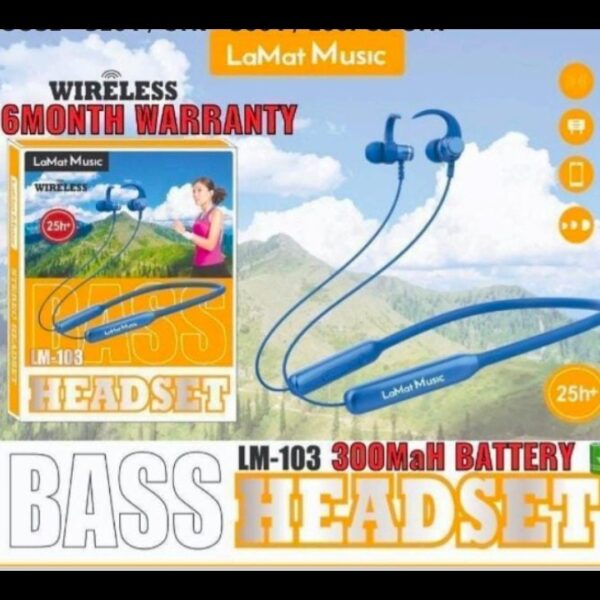 LaMaT Music Bluetooth Neckband for Music and Calling