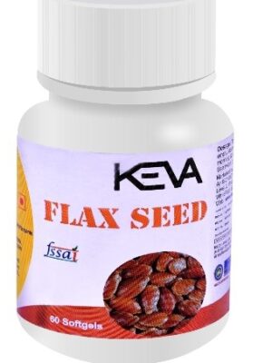 KEVA Flax Seed Capsules 60 Capsules – Omega-3, Heart & Digestive Health Support