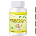 Buy KEVA Medohara Tablets 60 Tablets (800 mg each) – Ayurvedic herbal formula to support weight management, fat metabolism, digestion, and overall wellness naturally.