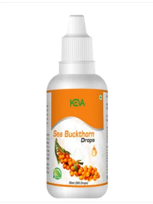 KEVA Sea Buckthorn Drops 30ml liquid bottle for daily dietary and wellness support at Sajawat Store