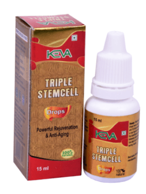 Keva Triple Stem Cell Drops bottle original packaging on Sajawat Store